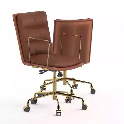 Office Chair Alvord Dudley Genuine Leather Task 3D model