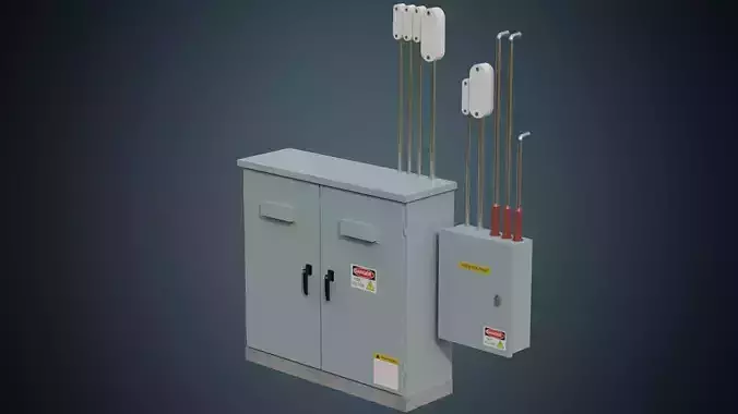 Utility Box 4A Low-poly 3D model