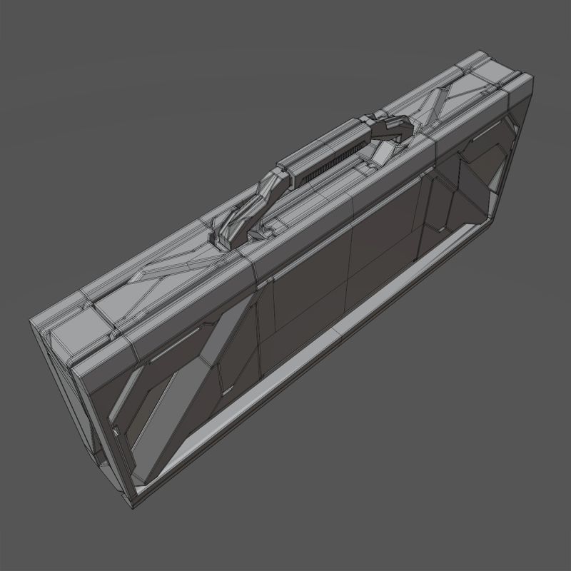 Sci-Fi Storage Box Case High-poly 3D model_21