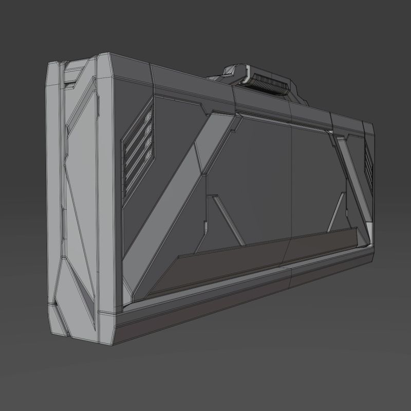 Sci-Fi Storage Box Case High-poly 3D model_25