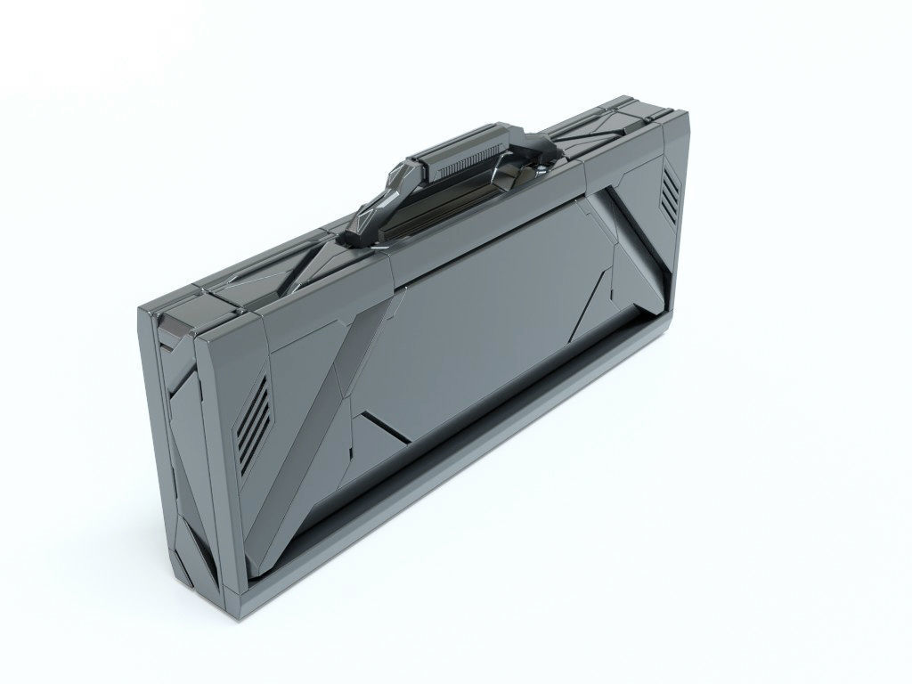 Sci-Fi Storage Box Case High-poly 3D model_6
