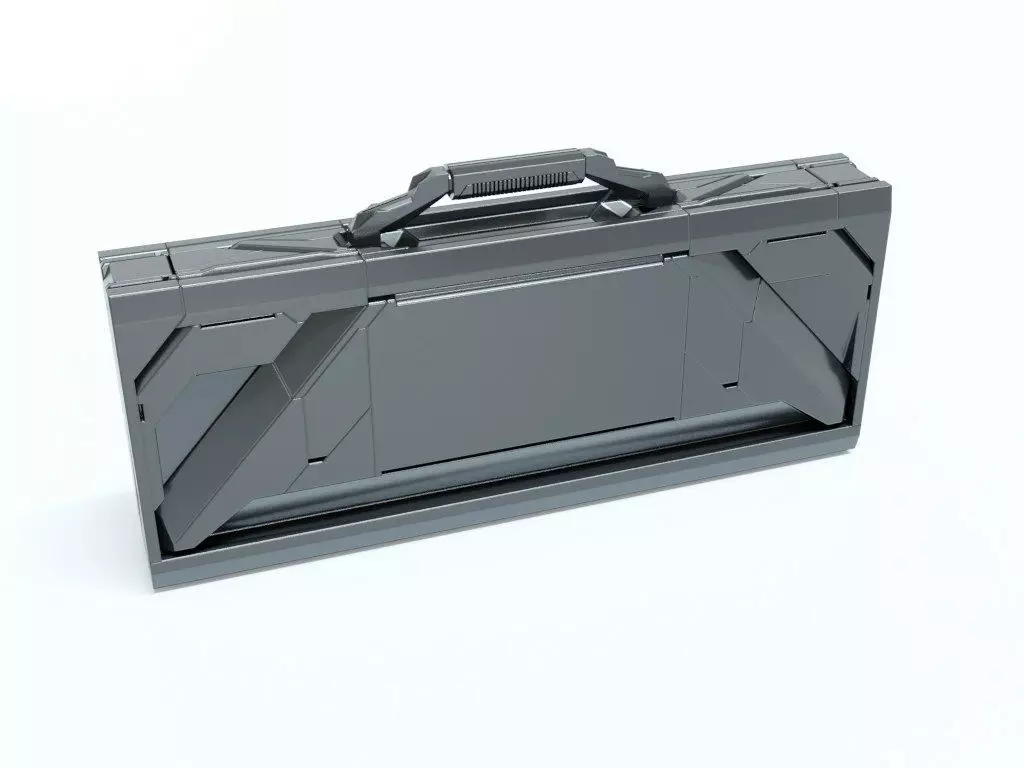Sci-Fi Storage Box Case High-poly 3D model_0