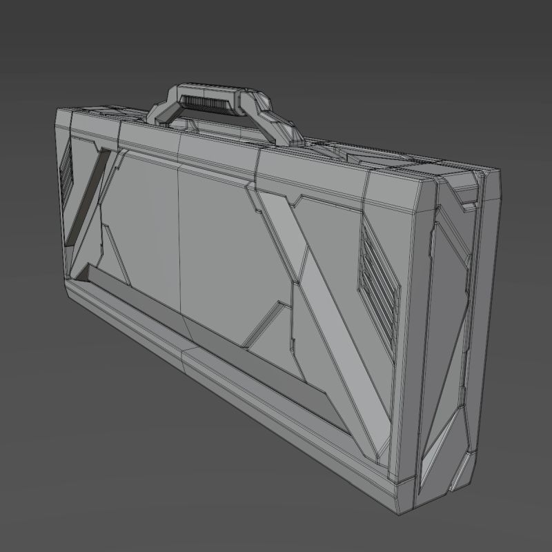 Sci-Fi Storage Box Case High-poly 3D model_23