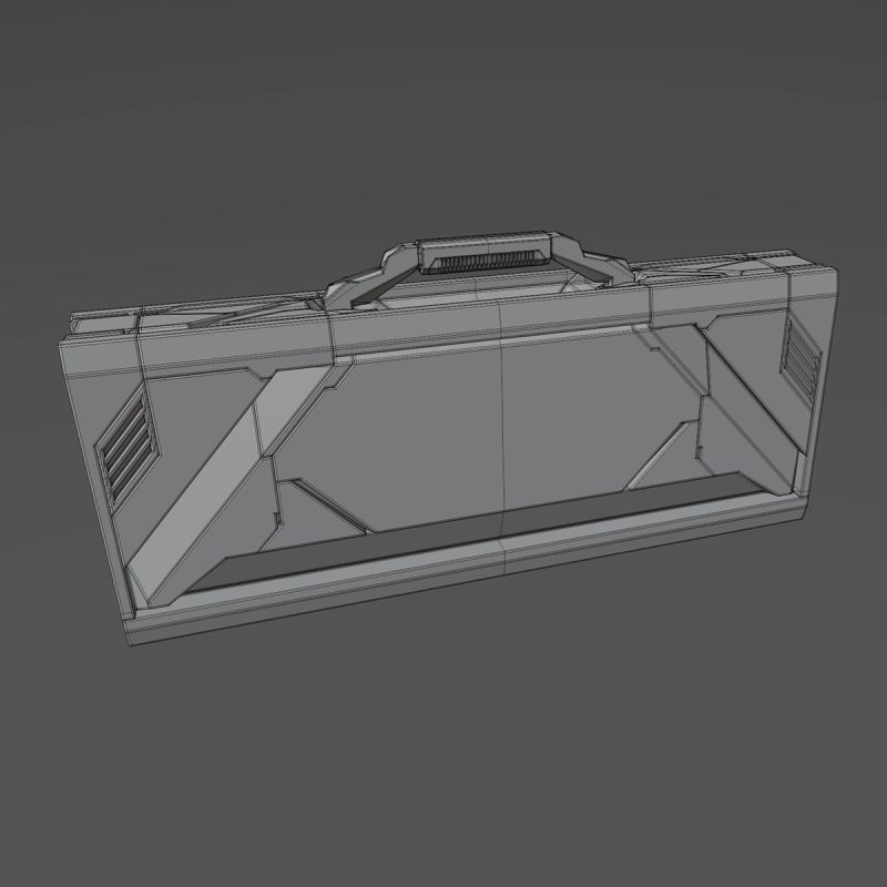 Sci-Fi Storage Box Case High-poly 3D model_24