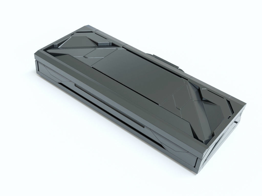 Sci-Fi Storage Box Case High-poly 3D model_17