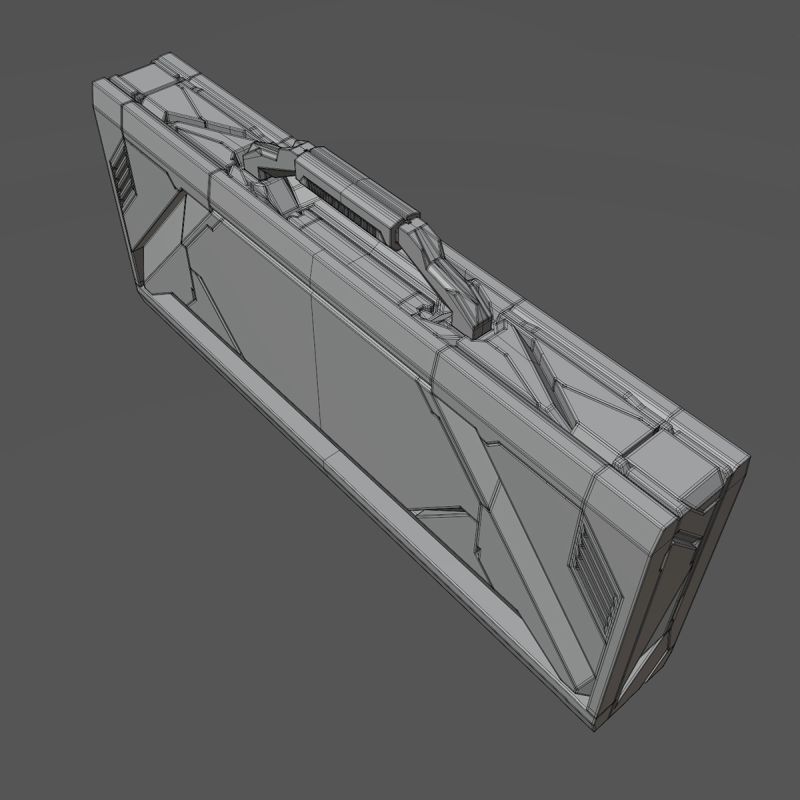 Sci-Fi Storage Box Case High-poly 3D model_22