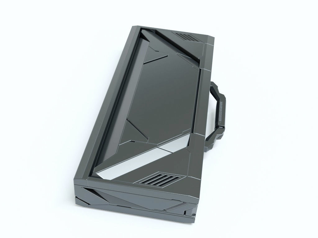 Sci-Fi Storage Box Case High-poly 3D model_15