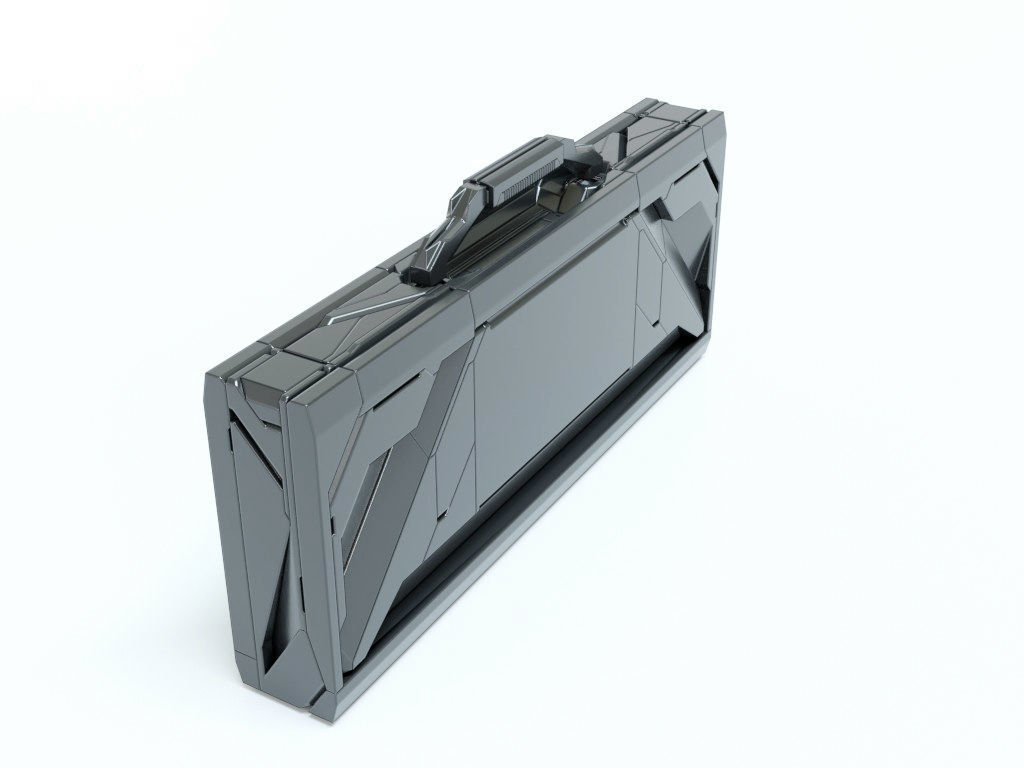 Sci-Fi Storage Box Case High-poly 3D model_7