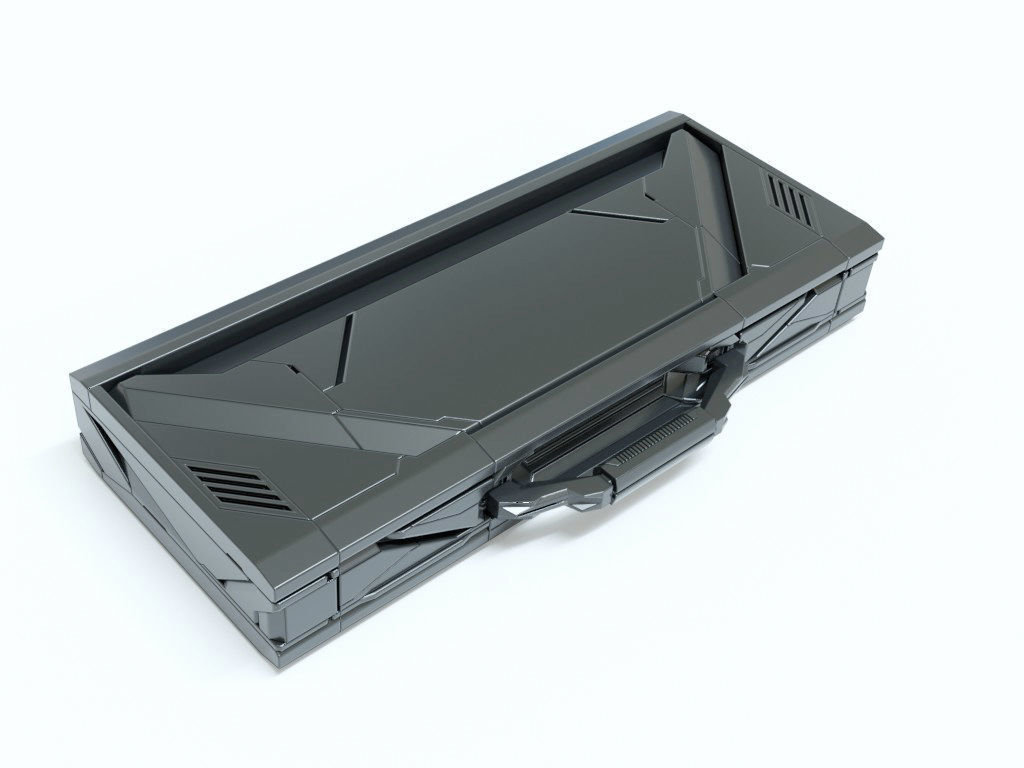 Sci-Fi Storage Box Case High-poly 3D model_14