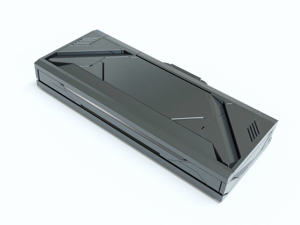 Sci-Fi Storage Box Case High-poly 3D model_16