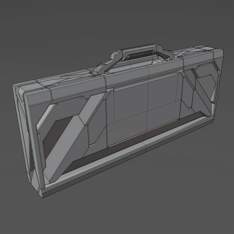 Sci-Fi Storage Box Case High-poly 3D model_20