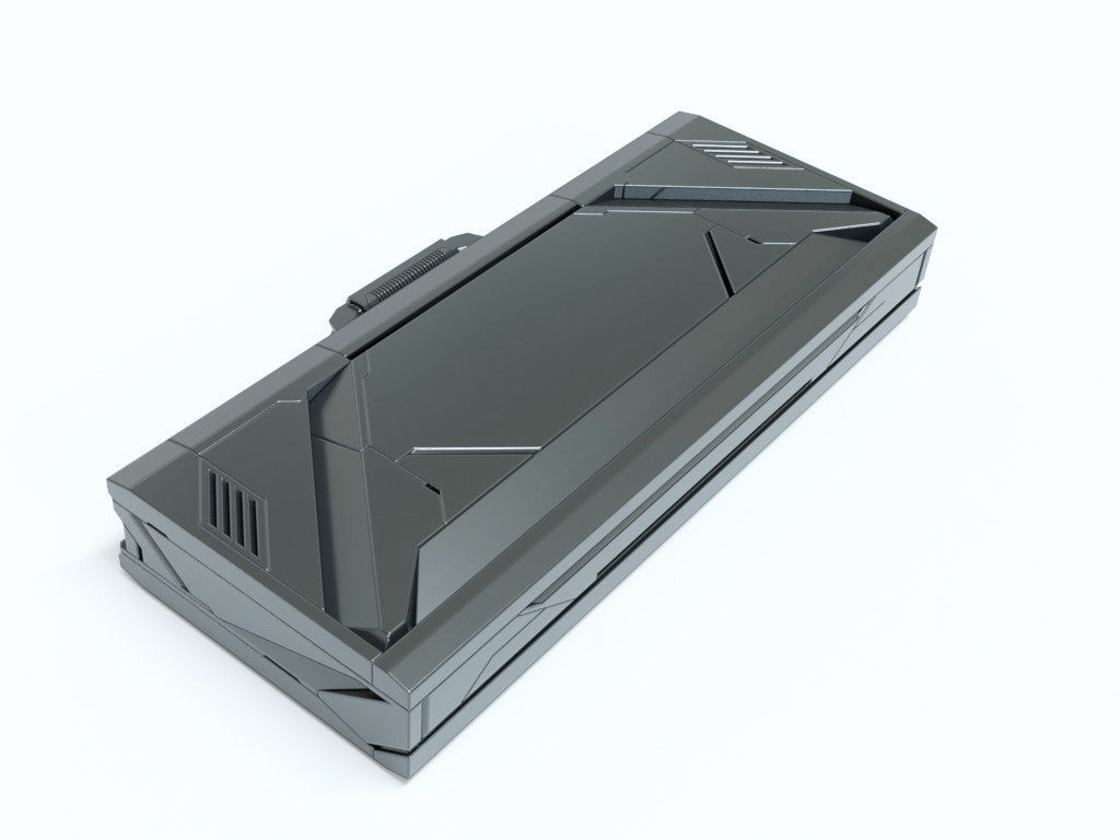 Sci-Fi Storage Box Case High-poly 3D model_18