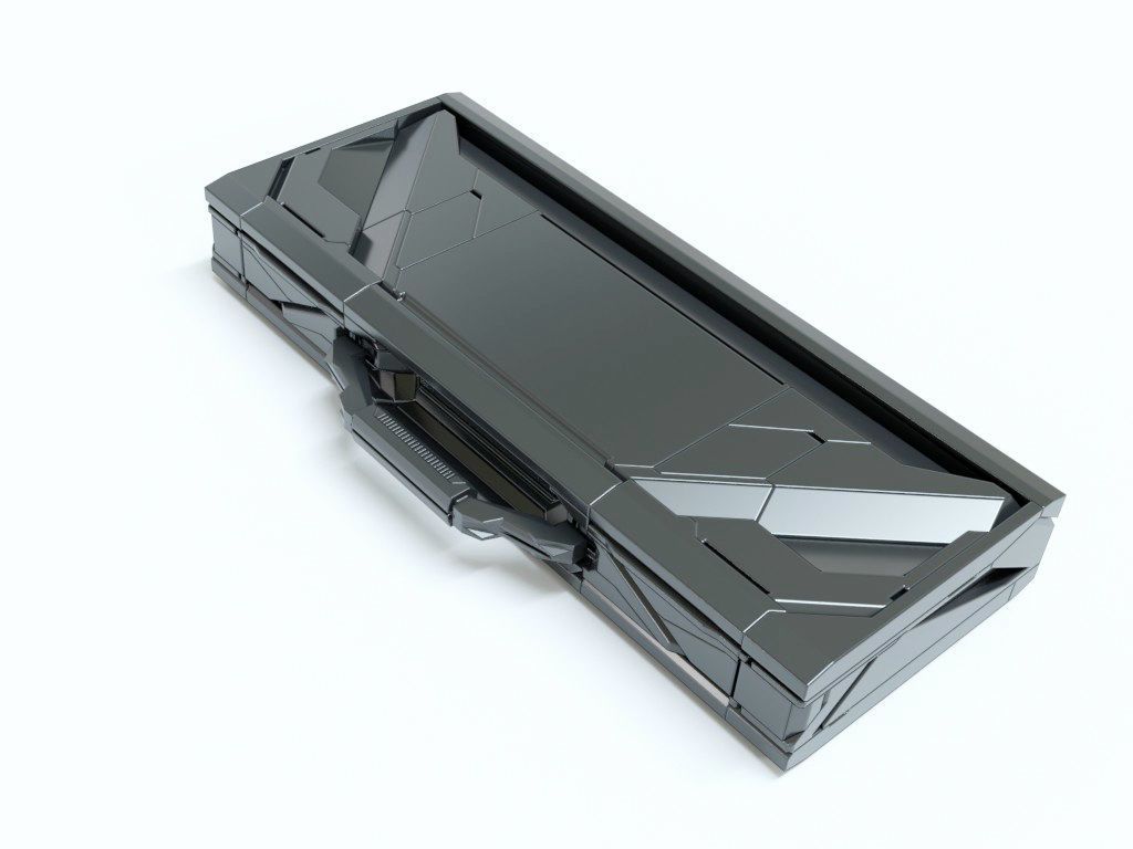 Sci-Fi Storage Box Case High-poly 3D model_19