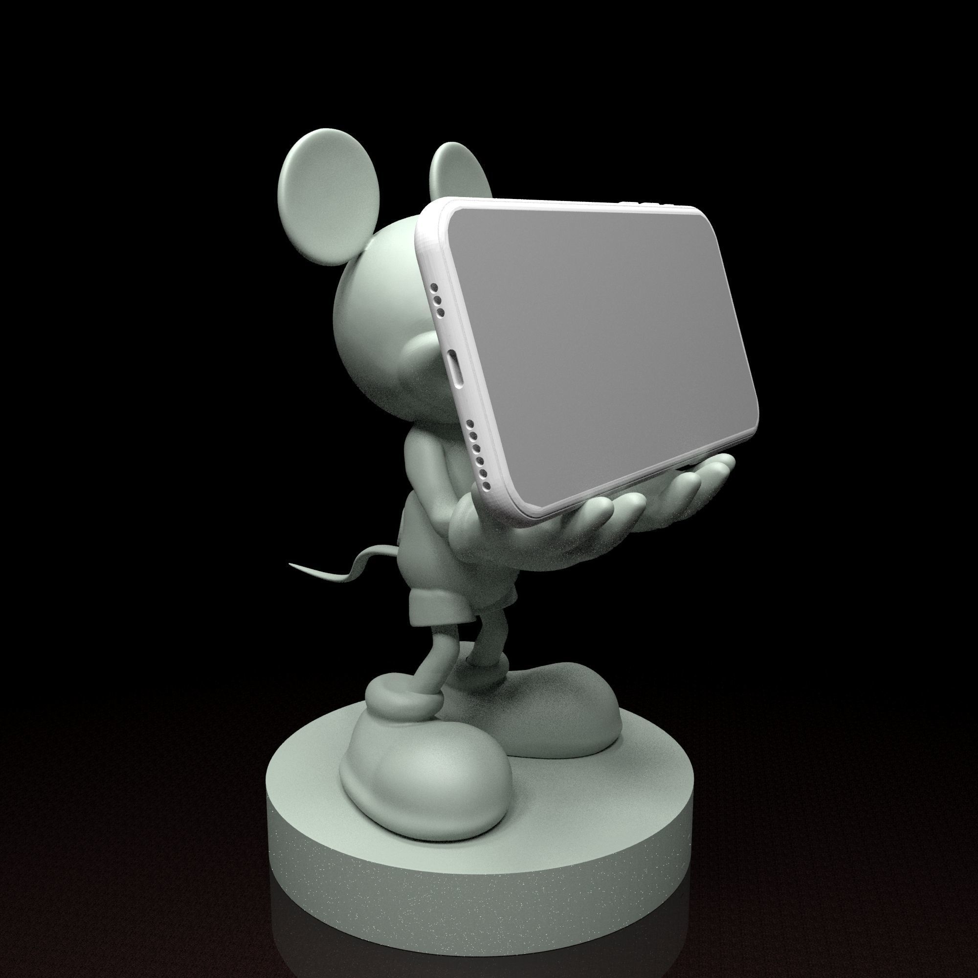 Mickey Mouse phone holder 3d model stl file 3D print model 3D print model_1