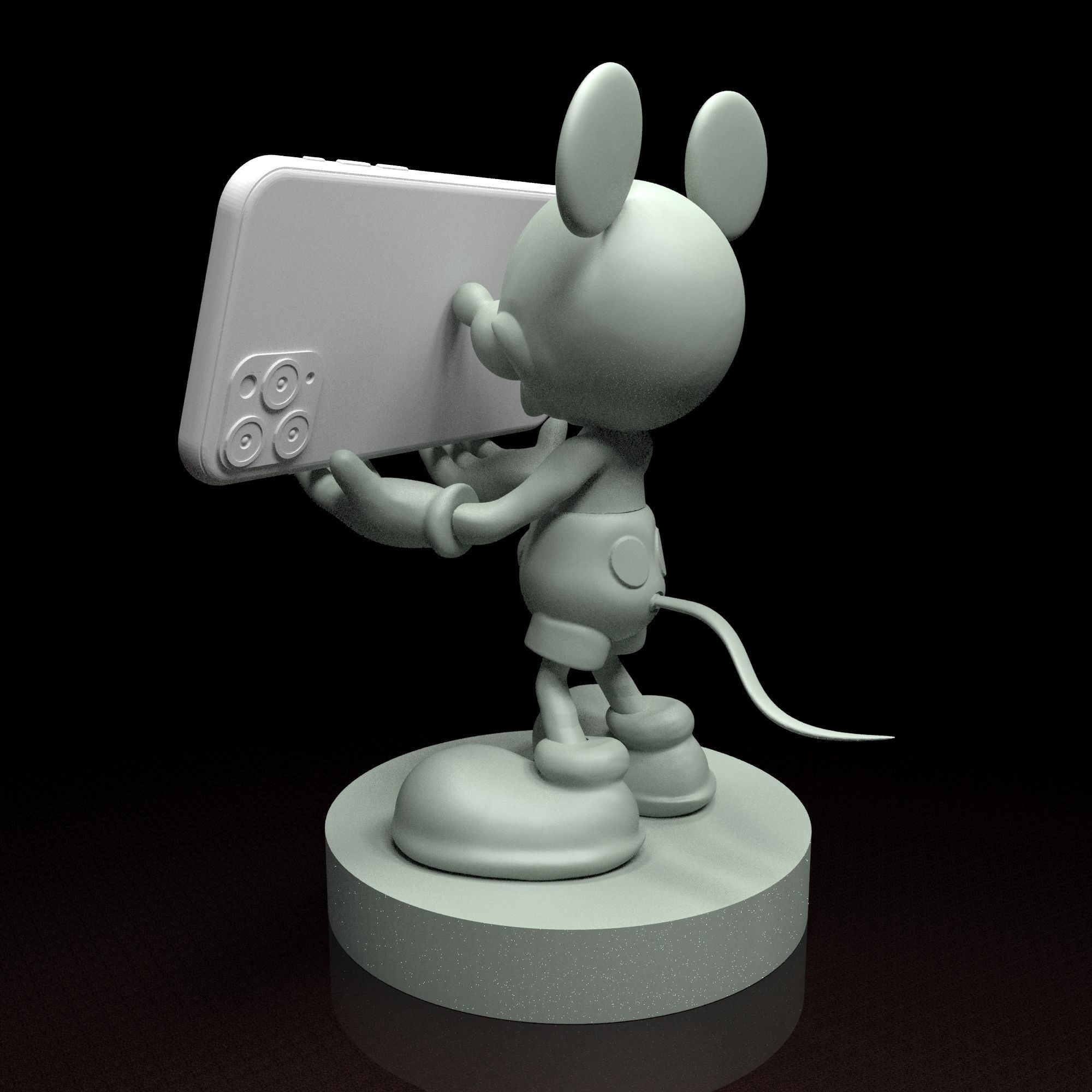 Mickey Mouse phone holder 3d model stl file 3D print model 3D print model_2