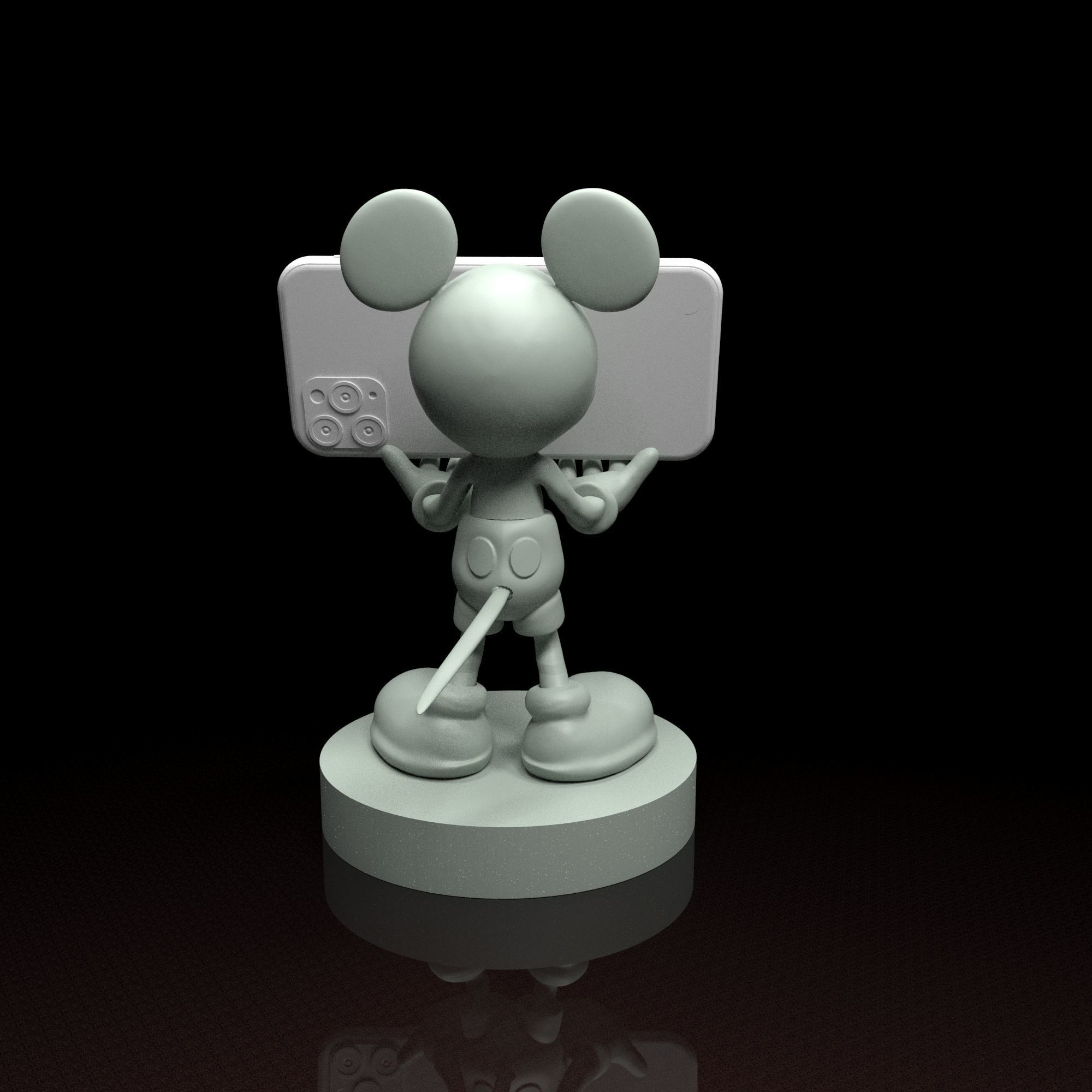 Mickey Mouse phone holder 3d model stl file 3D print model 3D print model_5