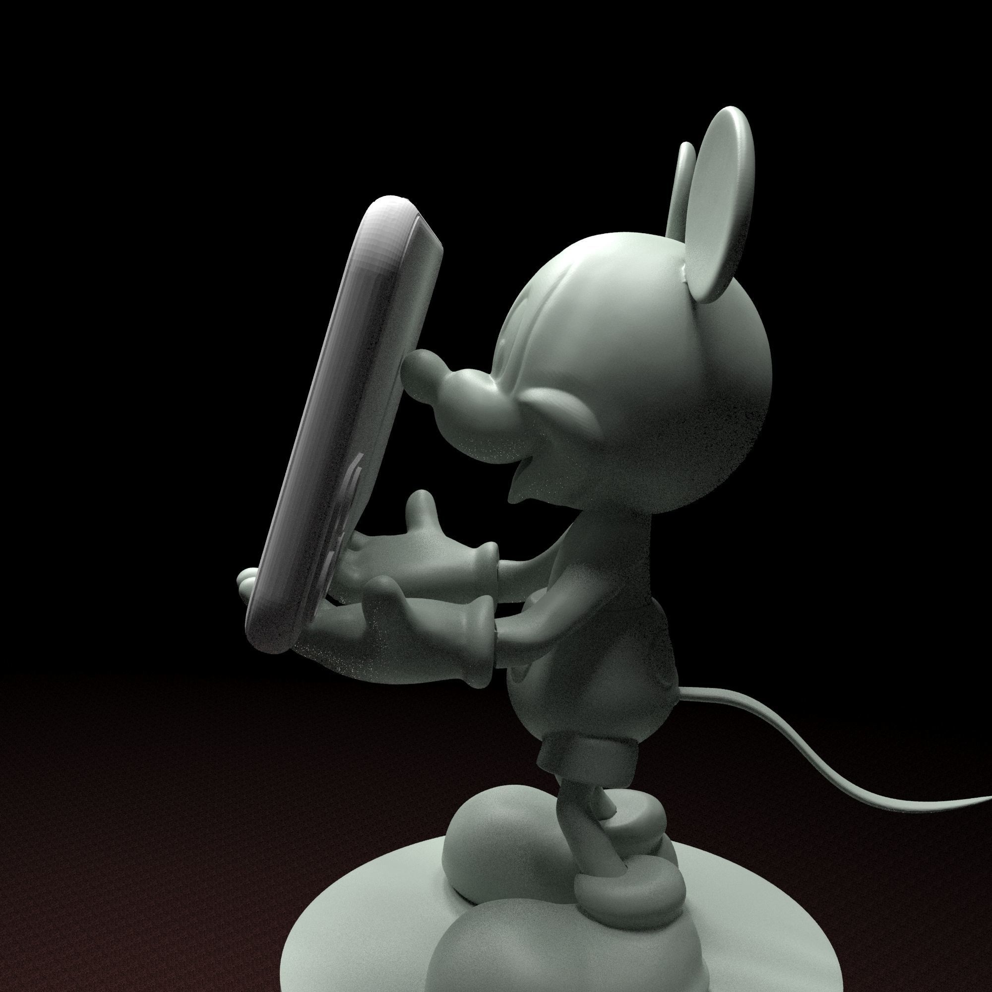 Mickey Mouse phone holder 3d model stl file 3D print model 3D print model_7