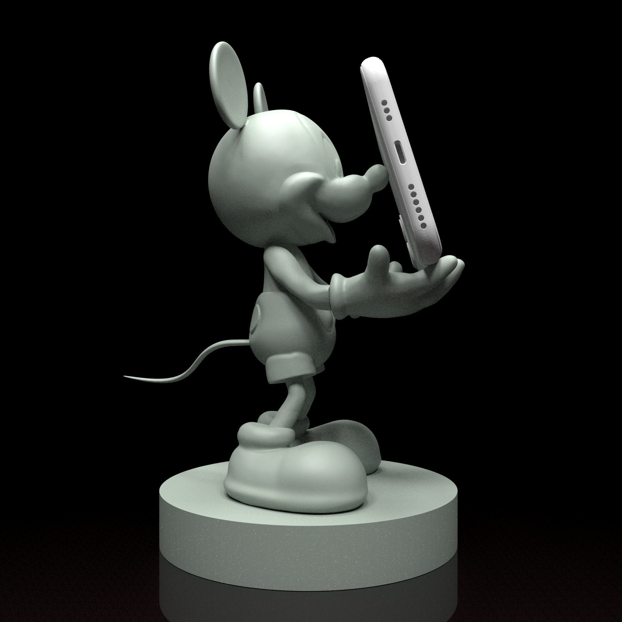 Mickey Mouse phone holder 3d model stl file 3D print model 3D print model_4