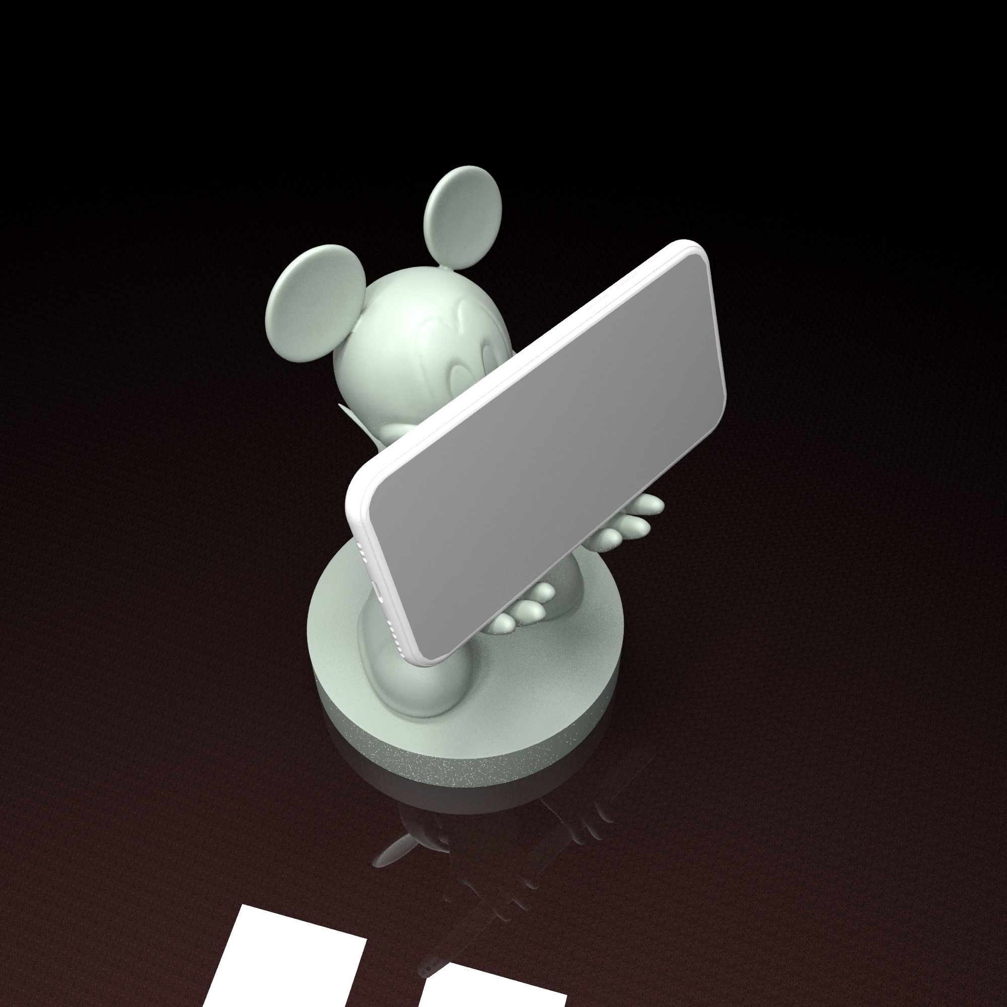 Mickey Mouse phone holder 3d model stl file 3D print model 3D print model_6