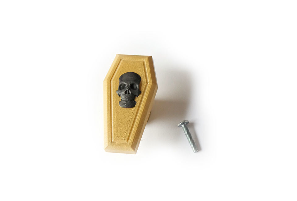 Coffin drawer knobs 3D print model_5