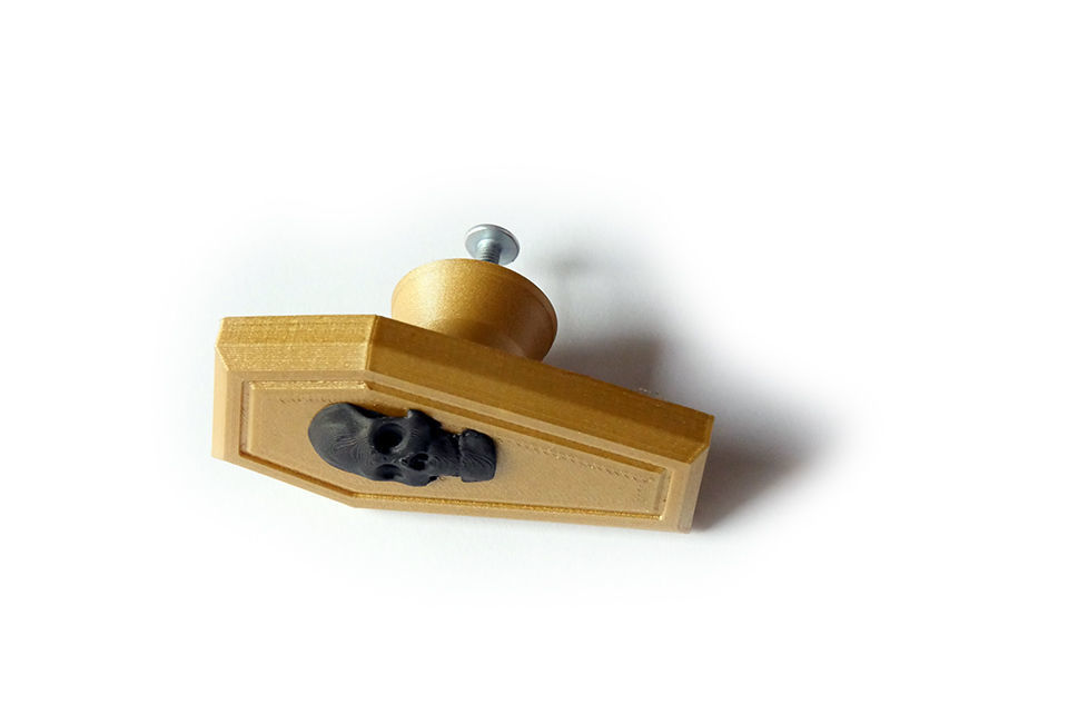 Coffin drawer knobs 3D print model_4
