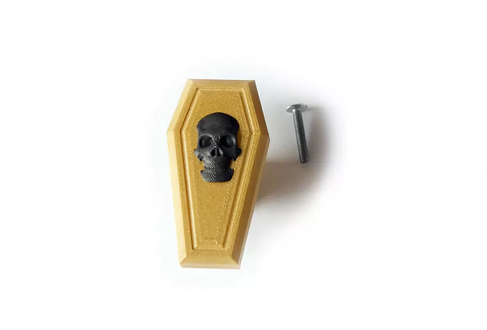 Coffin drawer knobs 3D print model_0