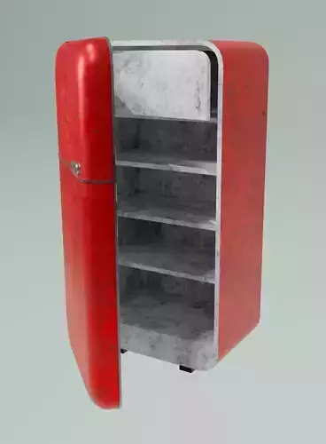 Old vintage abandoned fridge