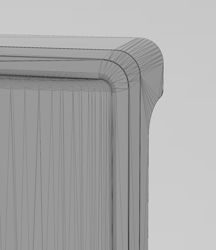 Rectangular 2 pockets serving tray relief 3D print model_13
