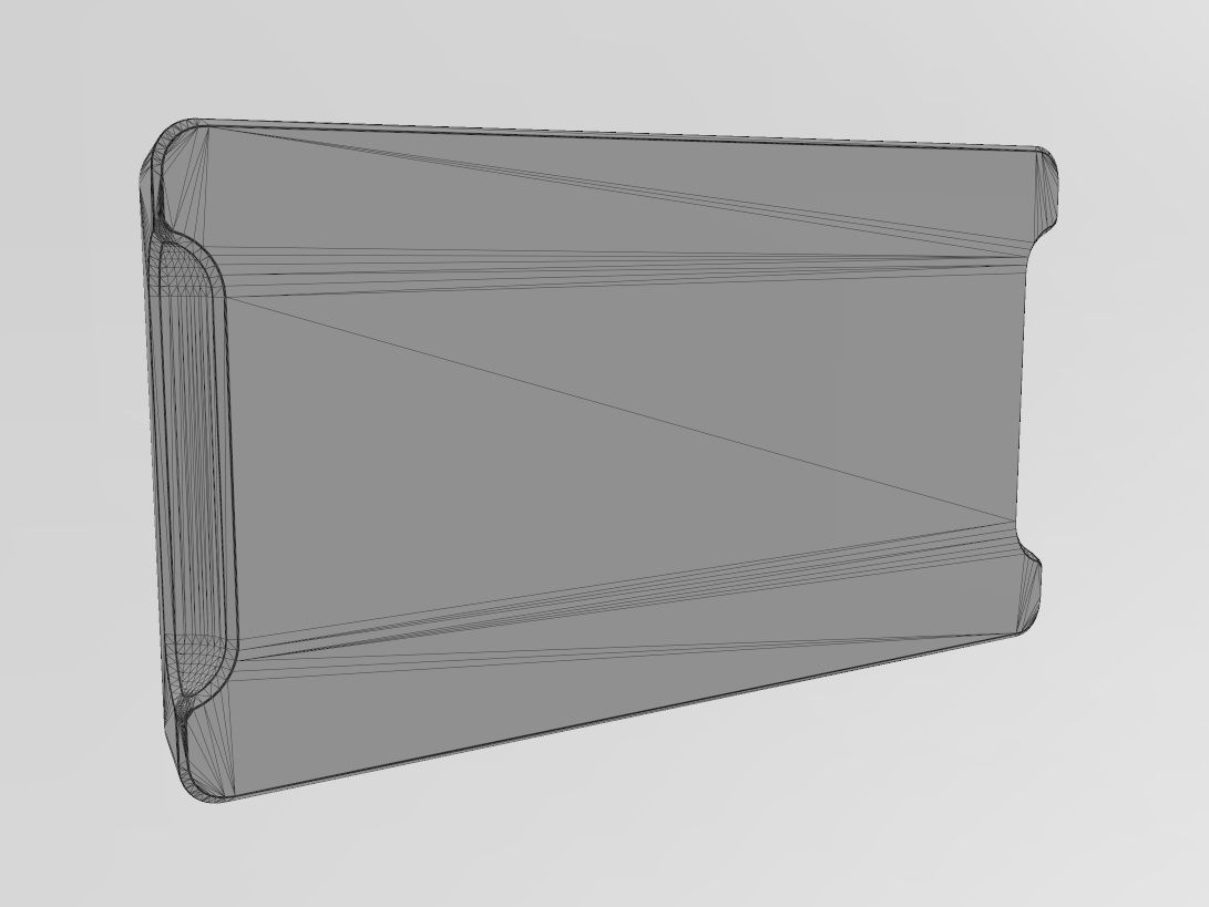 Rectangular 2 pockets serving tray relief 3D print model_14
