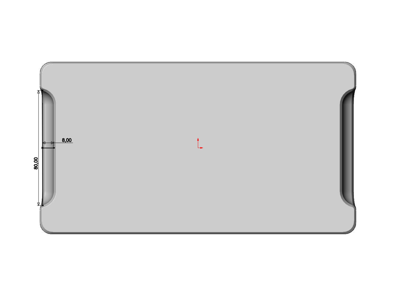 Rectangular 2 pockets serving tray relief 3D print model_10