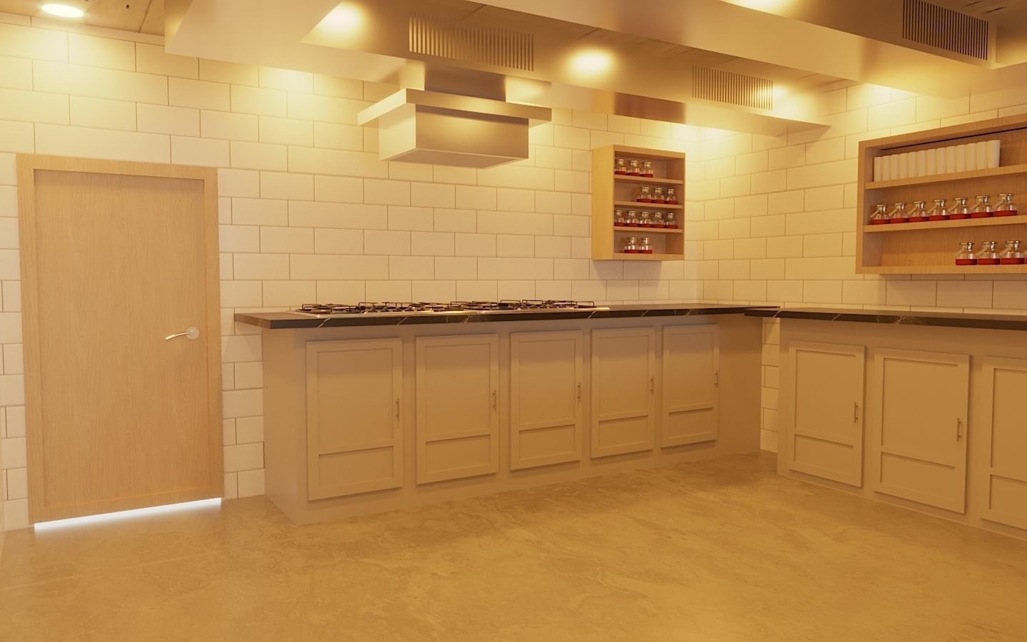 3D Burger Restaurant interior design 3D model_4