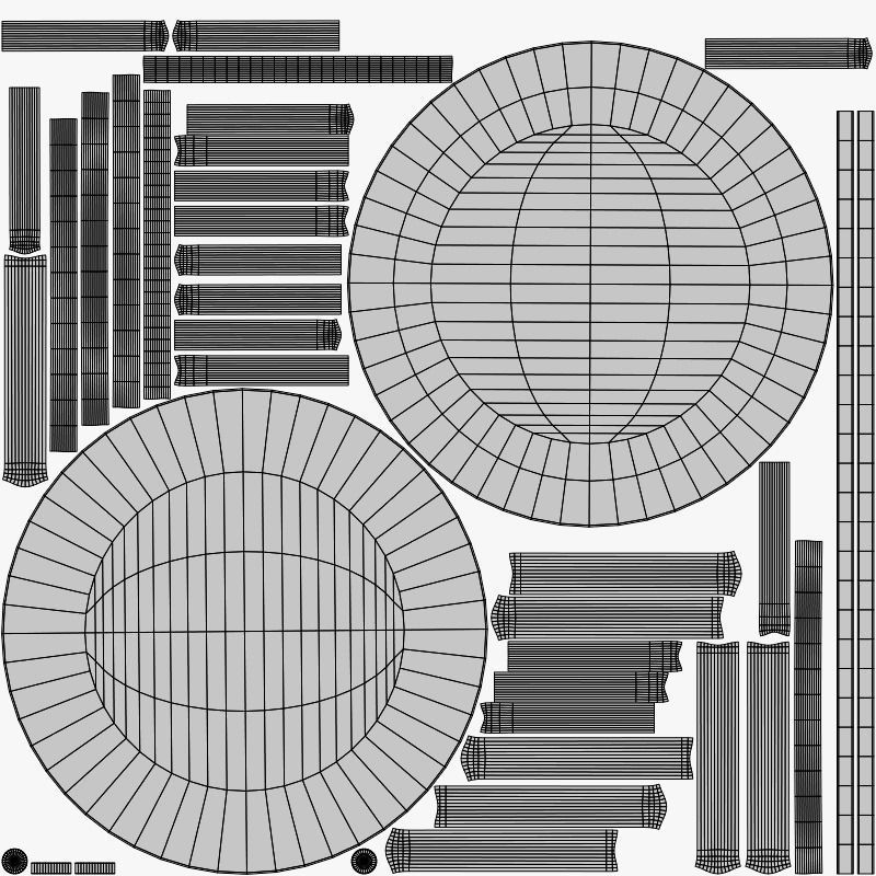 Gretel End Table pine wood finish Low-poly 3D model_6
