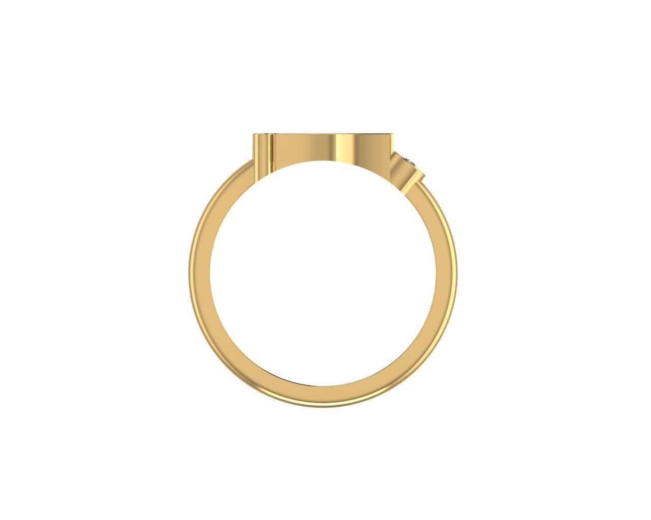 - Old English font ring B 3D print model_2