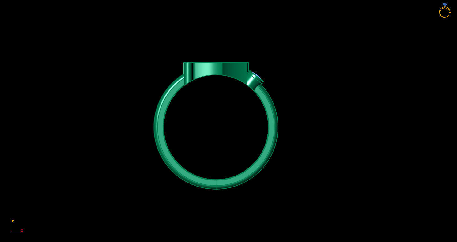 - Old English font ring B 3D print model_7
