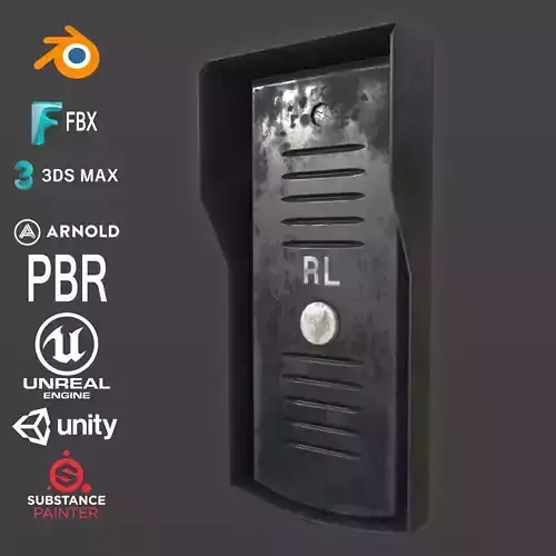 External Internal Black Intercom