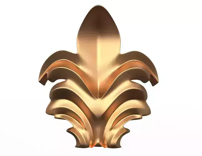 Leave Ornament Plaster Molding Decoration CNC Low-poly 3D model