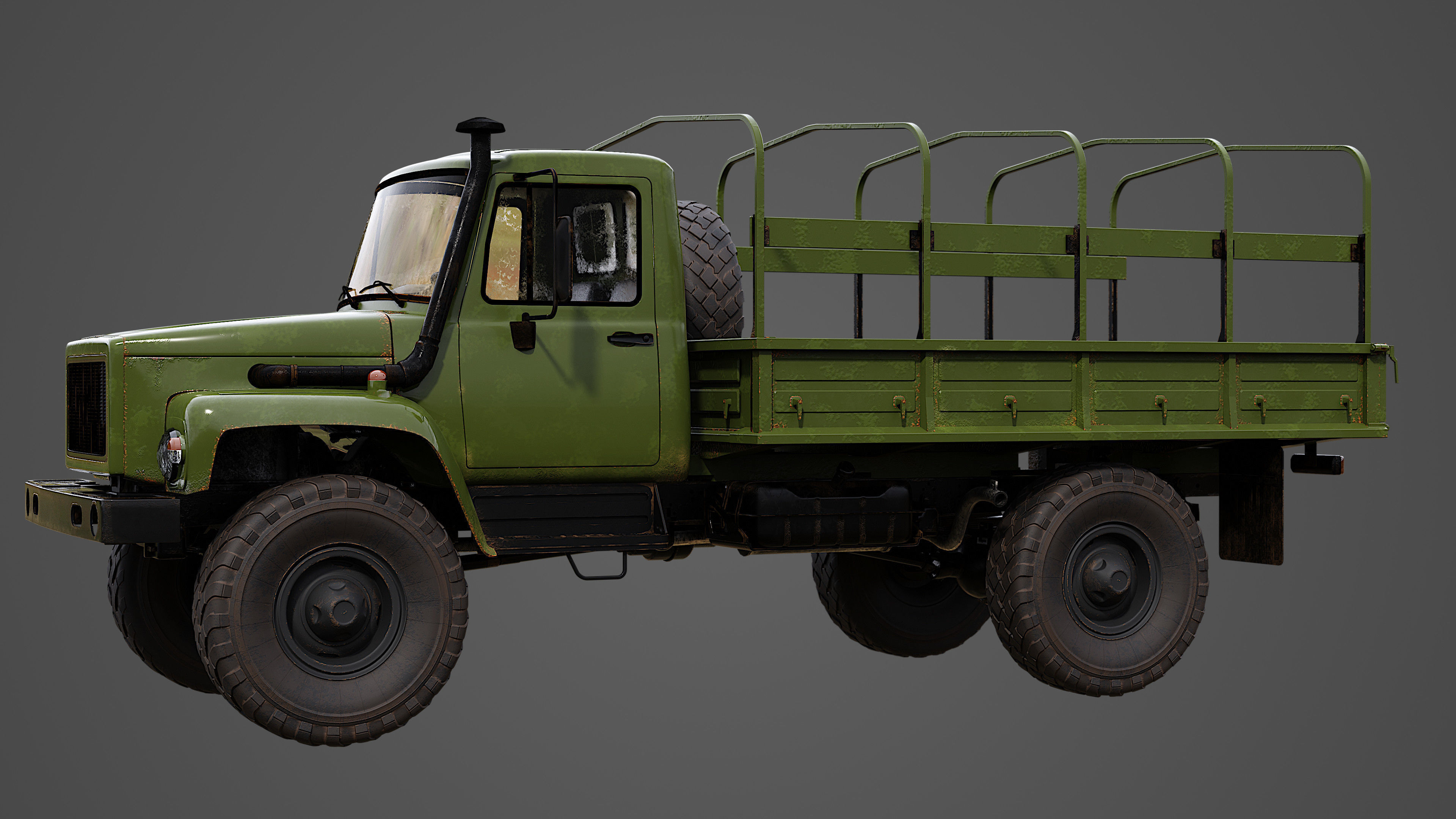Military Truck  3D model_6