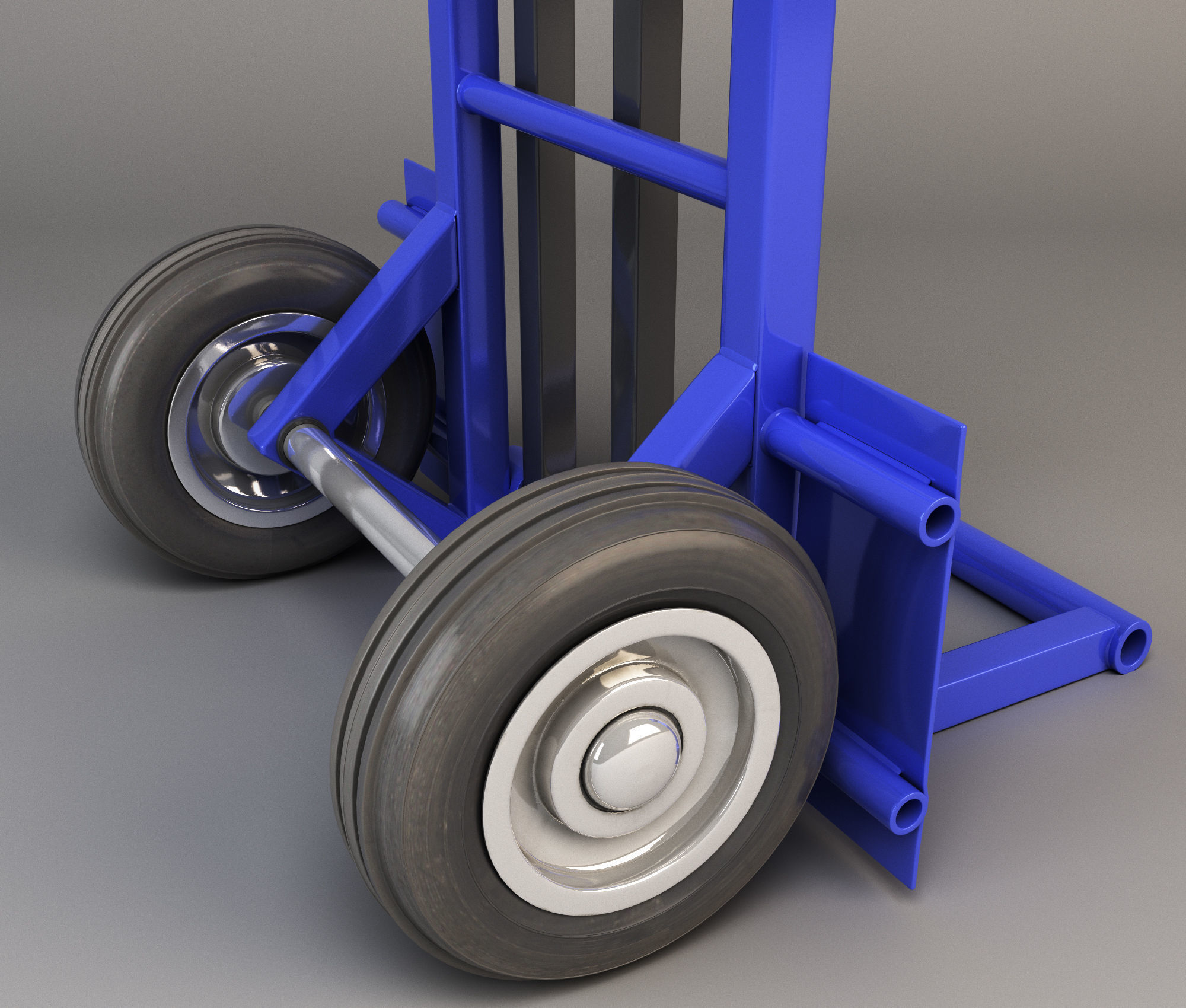 hand trolley Low-poly 3D model_3