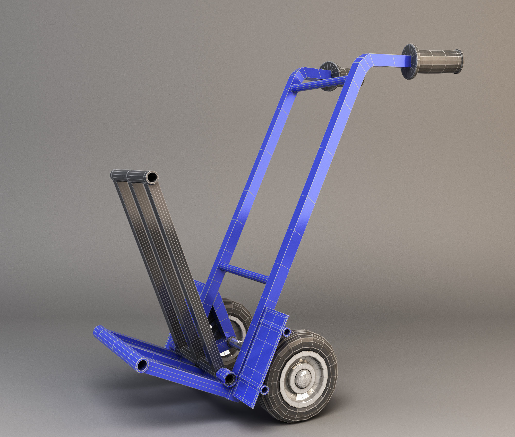 hand trolley Low-poly 3D model_5