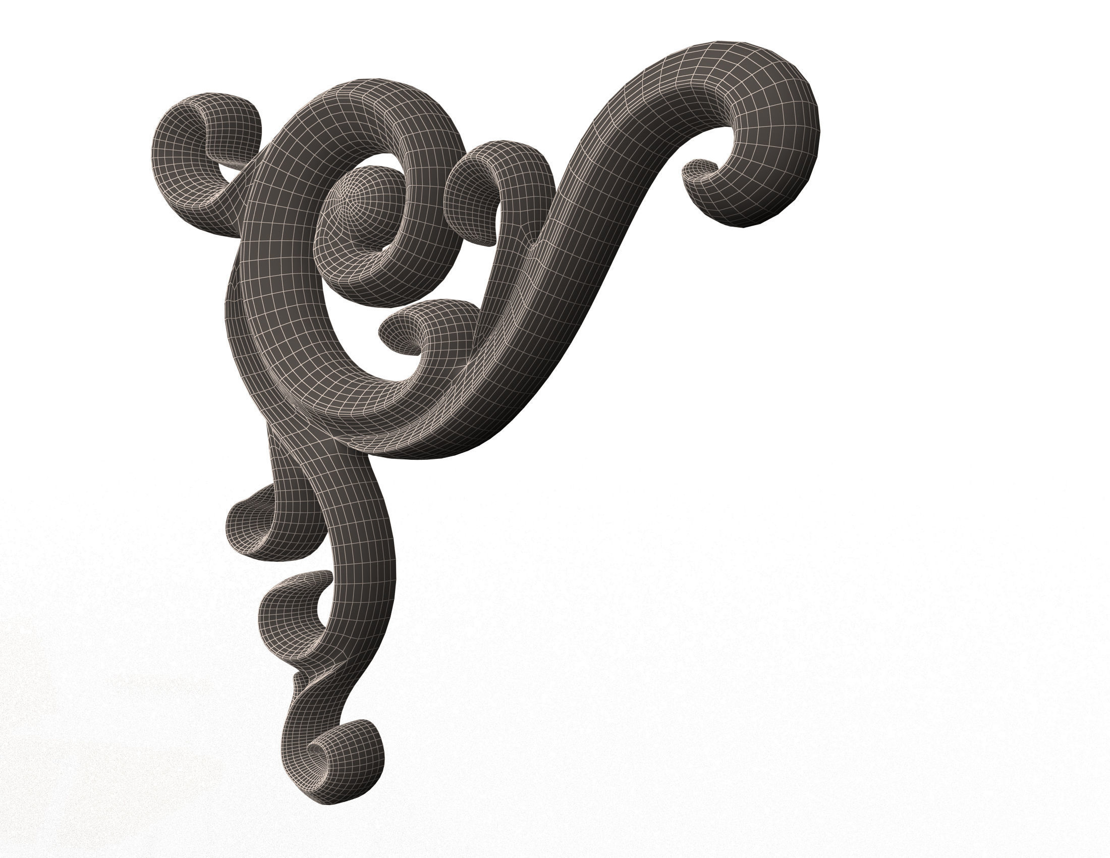 Carving Plaster Molding Decoration CNC Low-poly 3D model_12