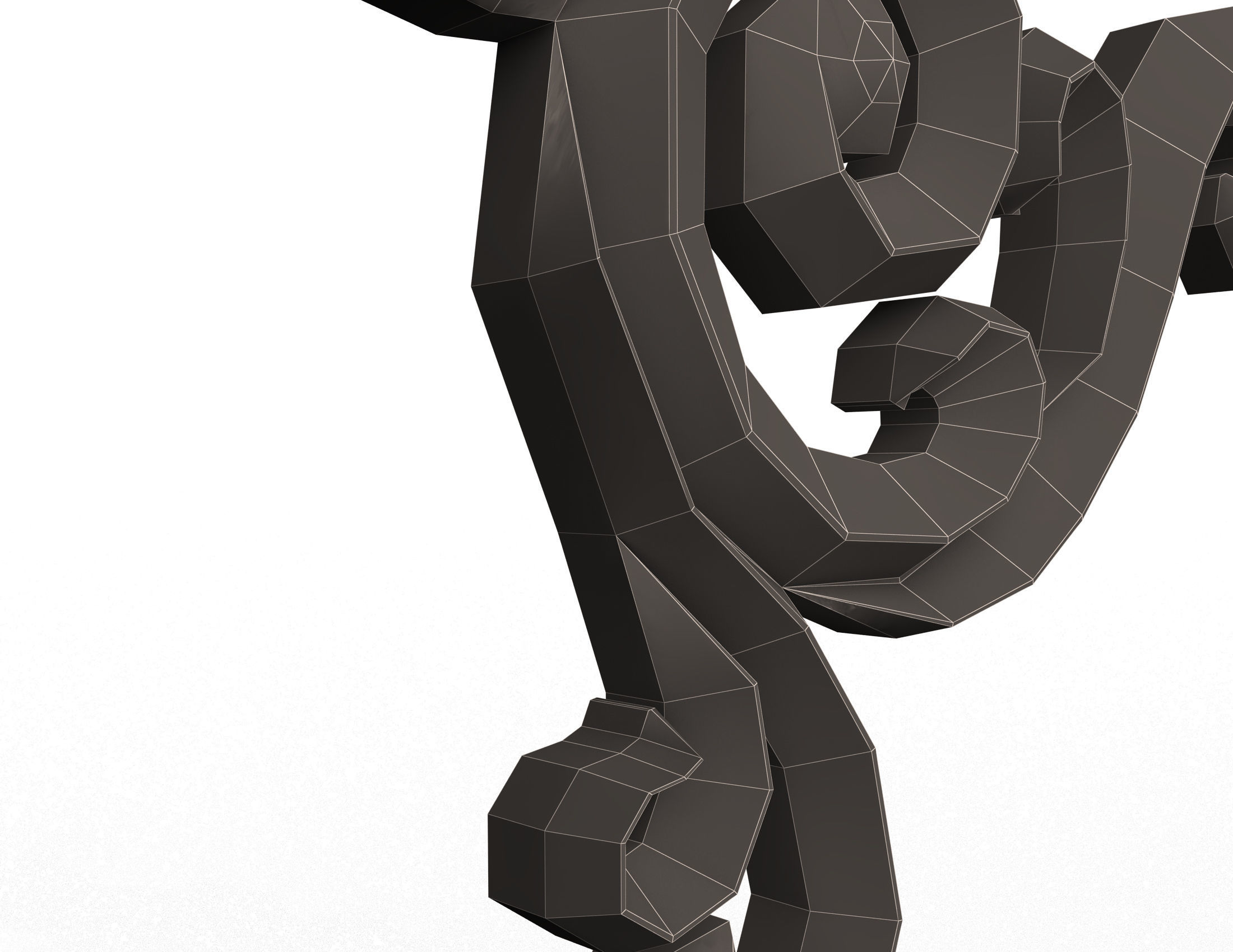 Carving Plaster Molding Decoration CNC Low-poly 3D model_5