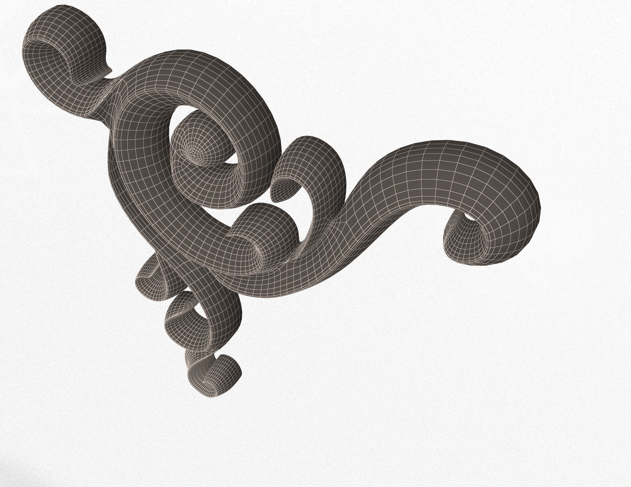 Carving Plaster Molding Decoration CNC Low-poly 3D model_10