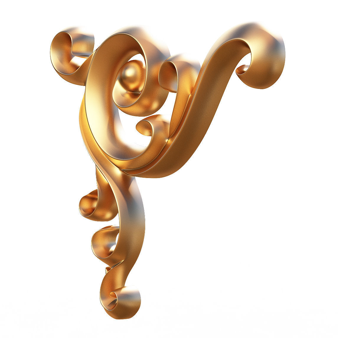 Carving Plaster Molding Decoration CNC Low-poly 3D model_1