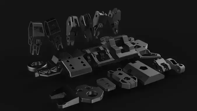 robotic part and legs Gform 3D model