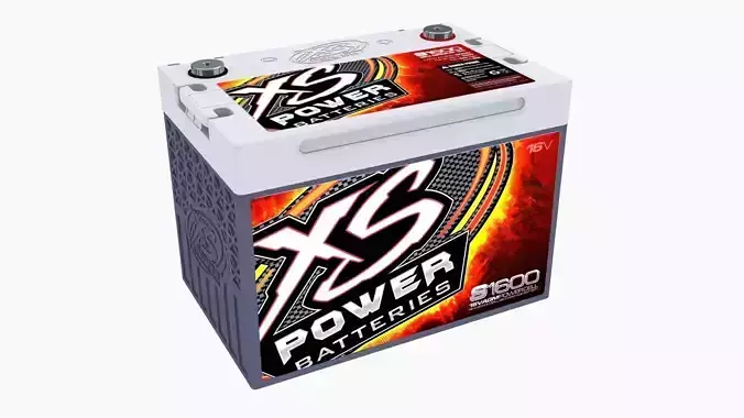 XS Power S1600 Racing Battery Low-poly 3D model