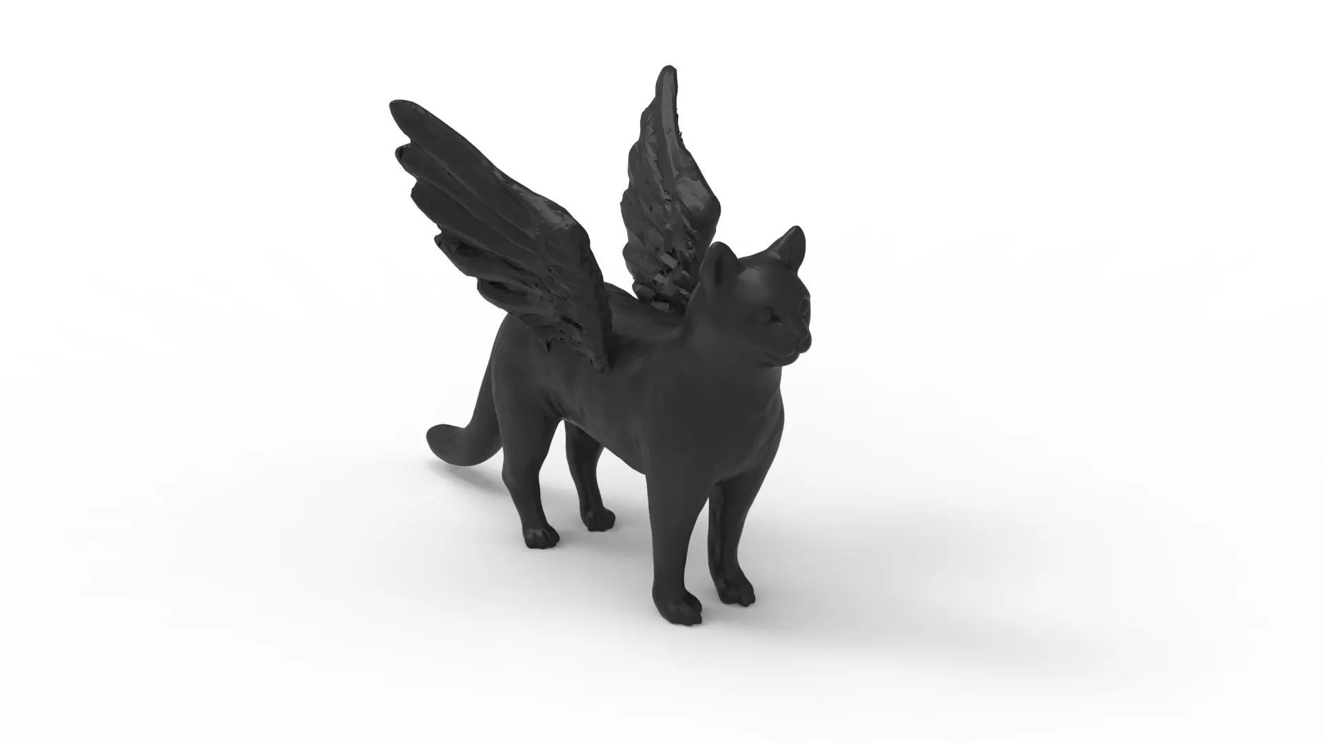 Cat with Wings 3D print model