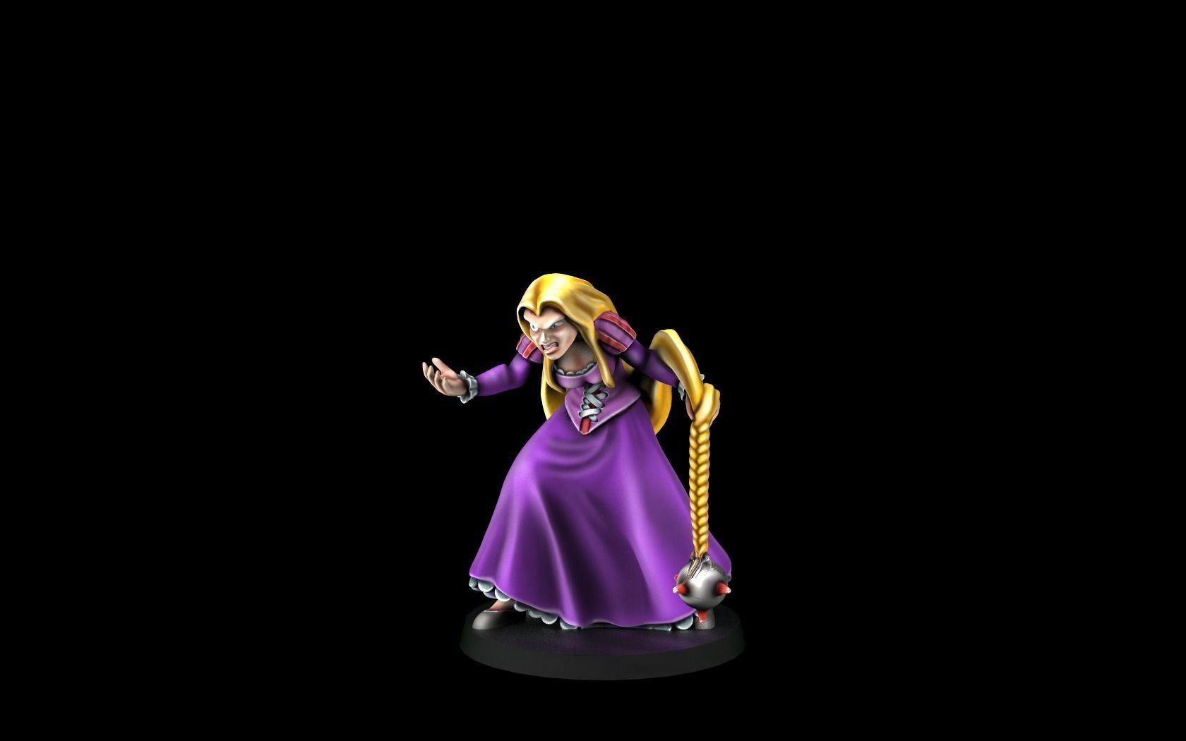 Rapunzel legend of zelda person 3D print model_3