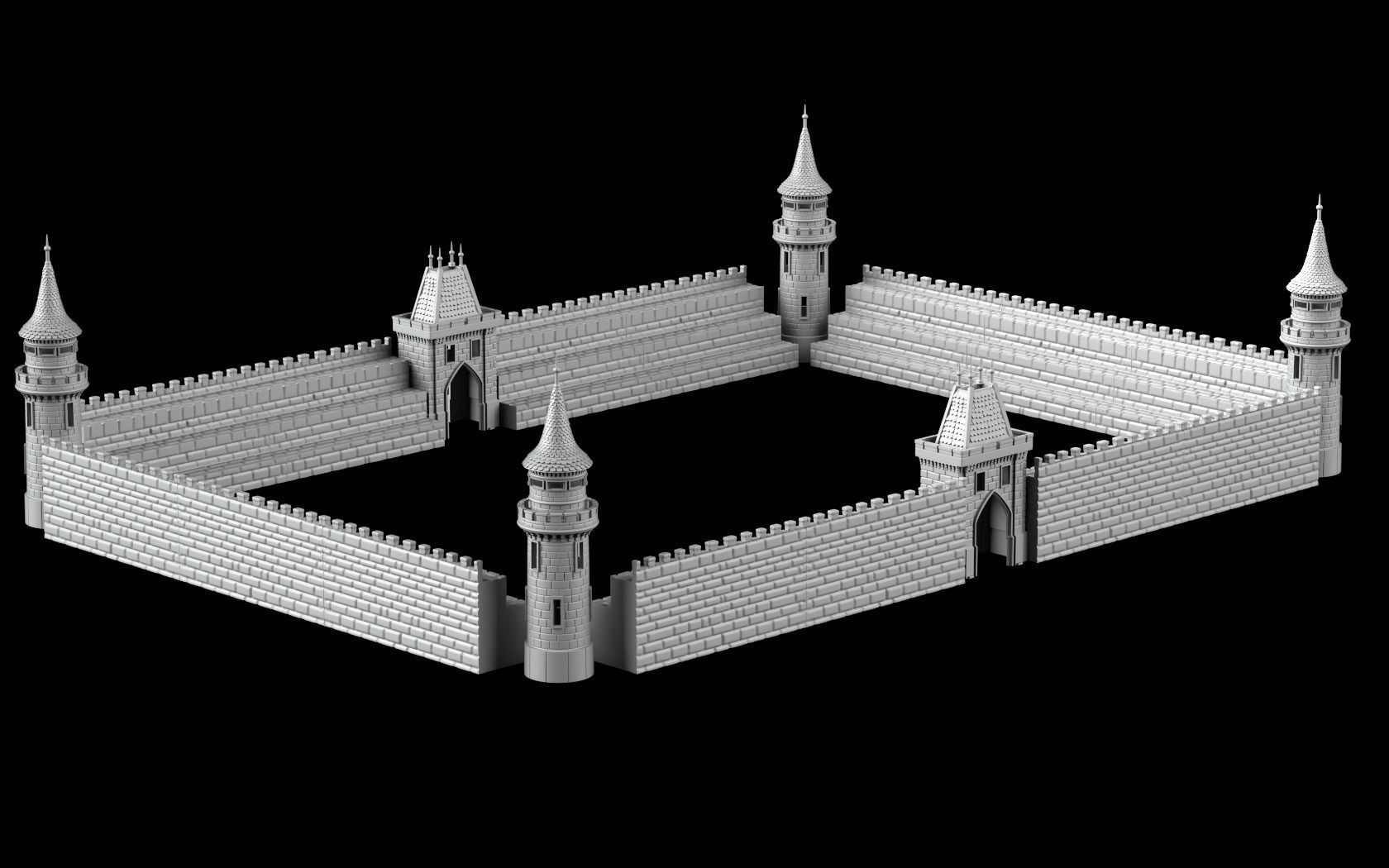 Castle-Stadium cinderella castle 3D print model_6
