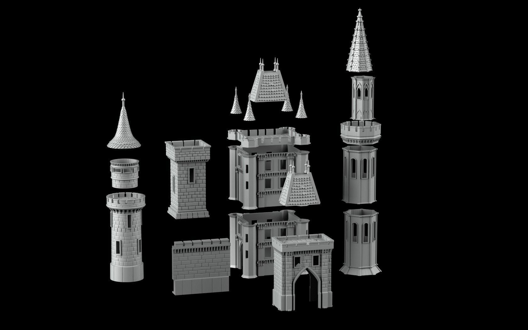 Castle-Stadium cinderella castle 3D print model_3