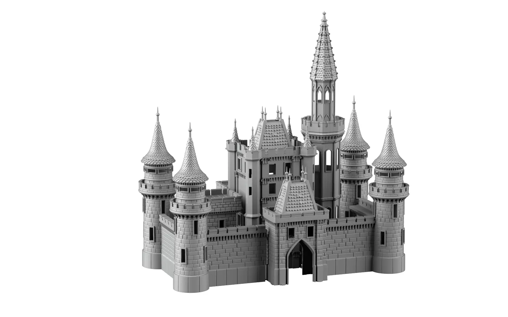 Castle-Stadium cinderella castle 3D print model_0